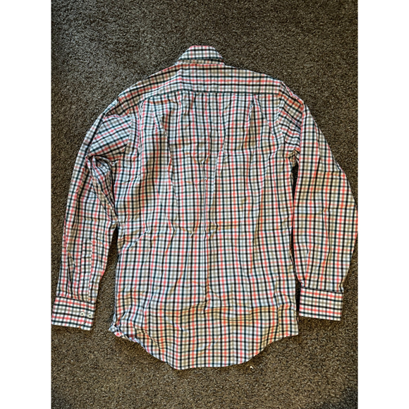 Men's Southern Tide Plaid Button Down Shirt S White Red - Picture 5 of 5